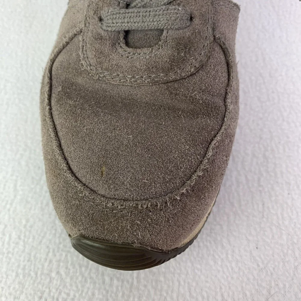 Michael Kors Women's Size 8M Gray Suede Trainer Fashion Sneakers Read